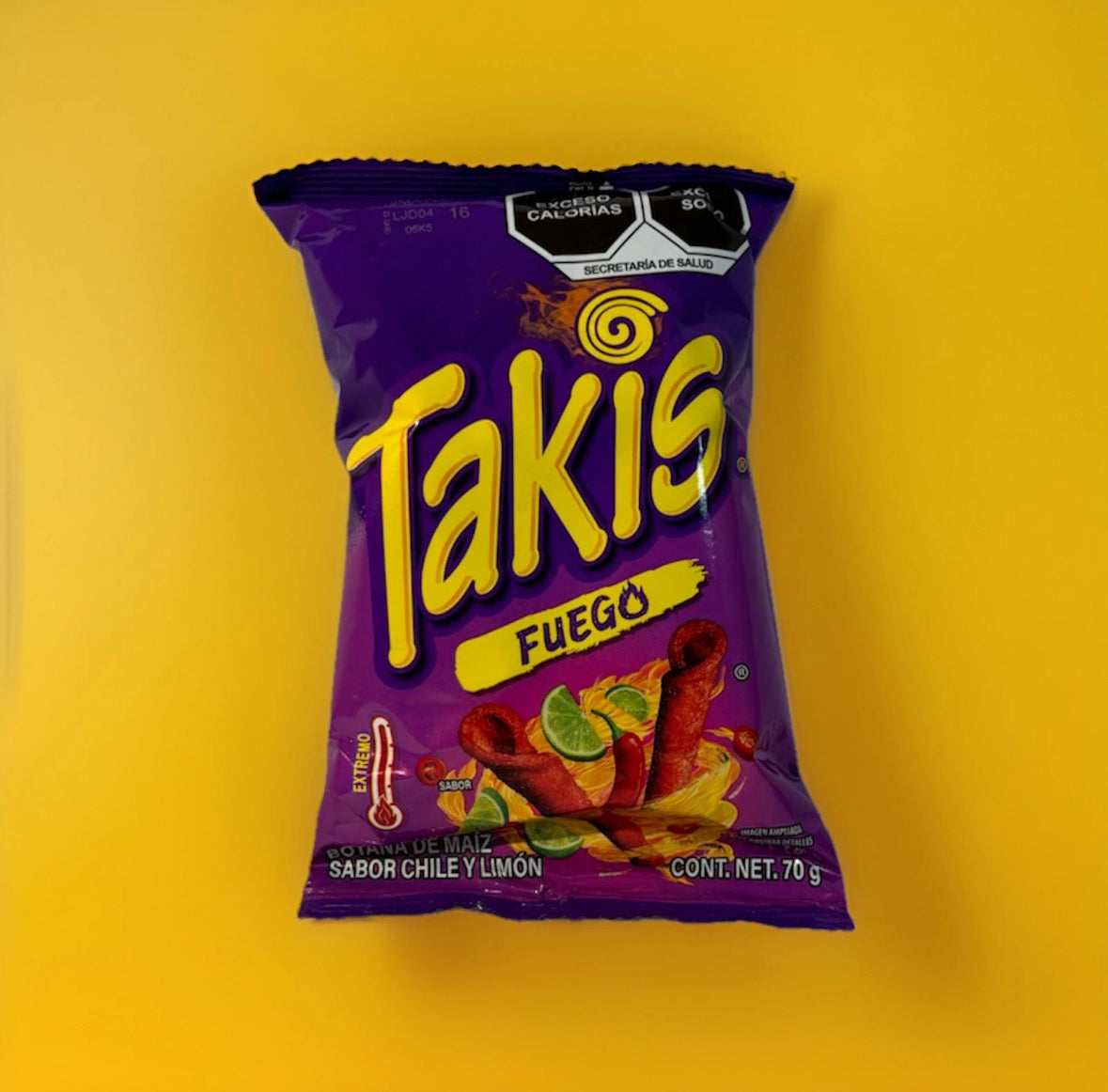 6-Pack  Takis Fuego (70g) Fuego (Spicy) Flavor Mexican Chips