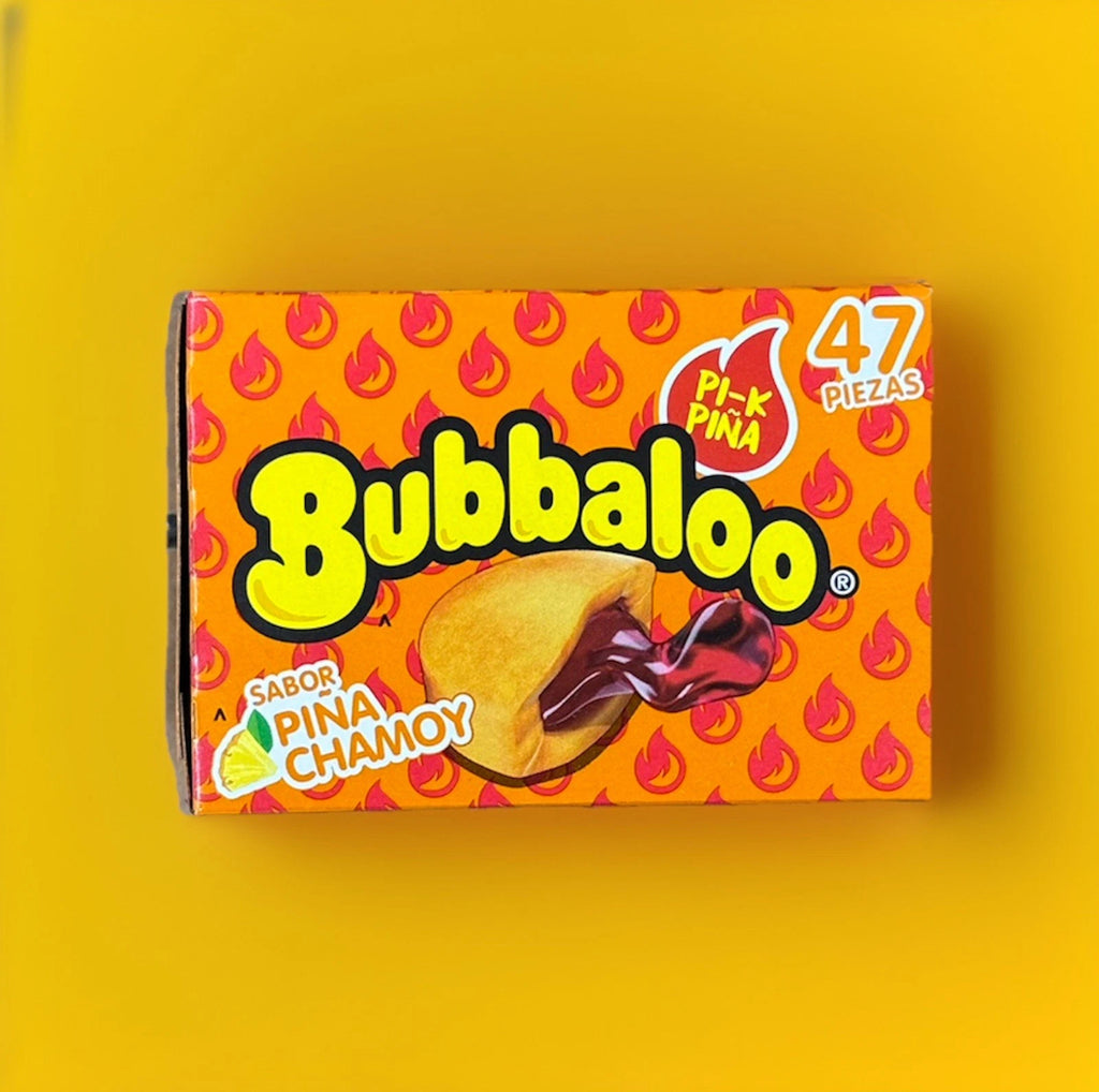 Bubbalo (47pcs) (239.7g) Mexican Bubble Gum With Pineapple Chamoy Middle Filling