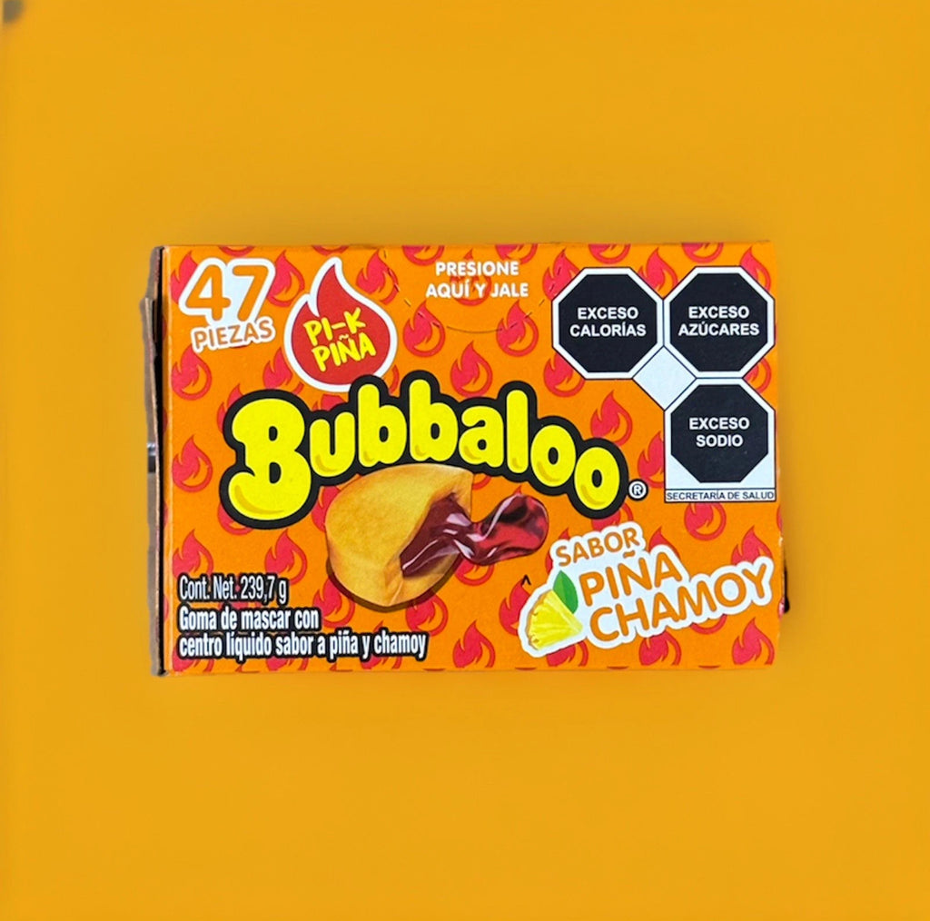 Bubbalo (47pcs) (239.7g) Mexican Bubble Gum With Pineapple Chamoy Middle Filling