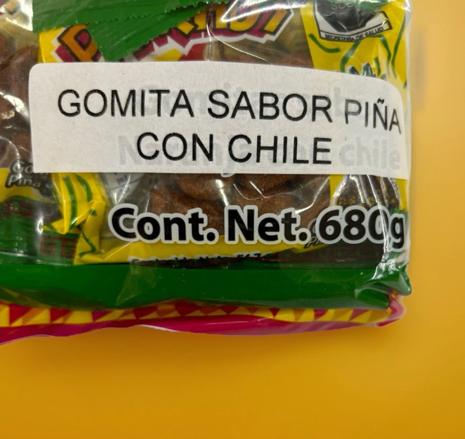 Ravi Pancho's Gomitas Piña Con Chile 680g (12 Pack) BAG  Gummy Pineapple Chilli