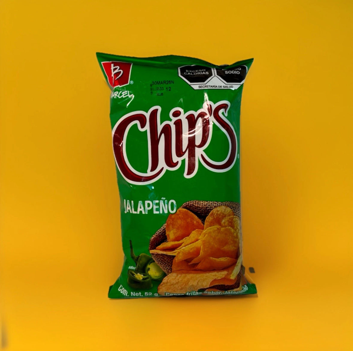 6- Pack Chips Jalapeño Mexican Chips (52g) Jalapeño Flavor