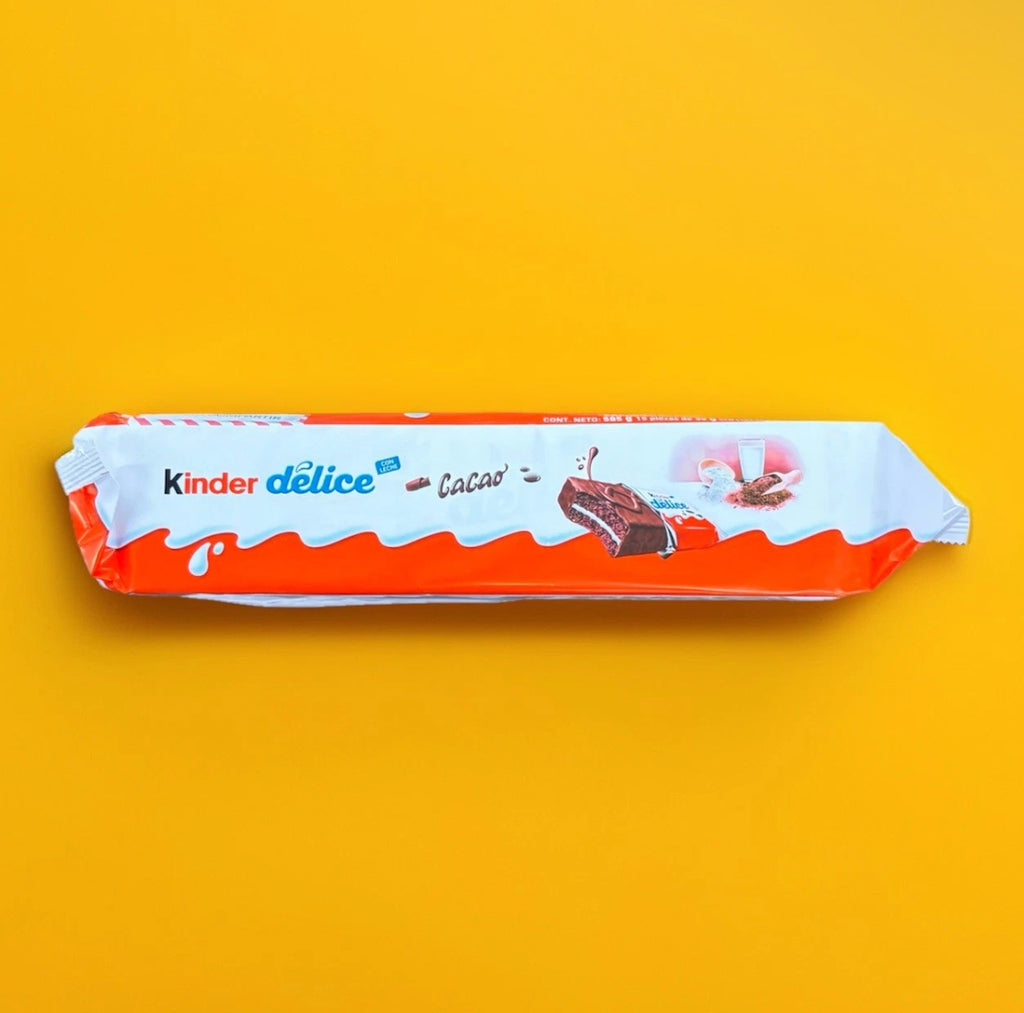 KINDER DELICE (15 Pc)Soft Chocolate Bars with Cocoa and Milk Filling 39g Bars