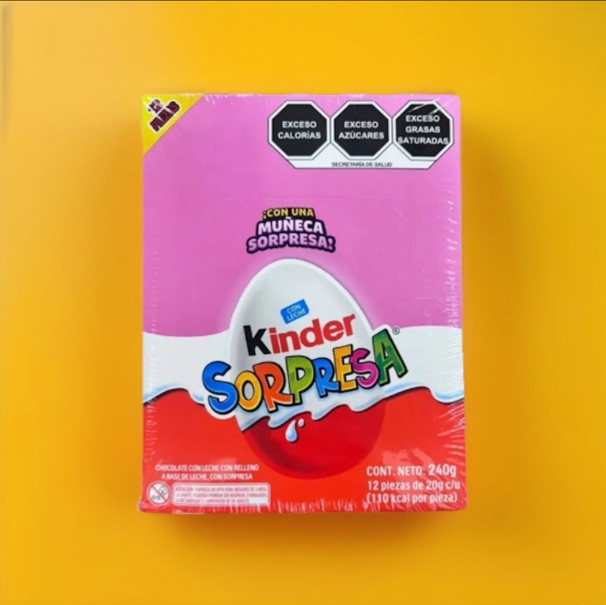 Kinder Surprise Chocolate Eggs Box of 12 – Milk Chocolate with (Girl Toy) Eggs