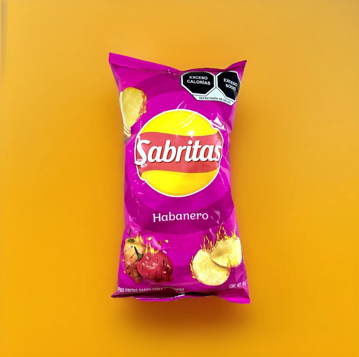 Sabritas Mexican Chips 6- Pack Habanero Flavor Spicy Habanero