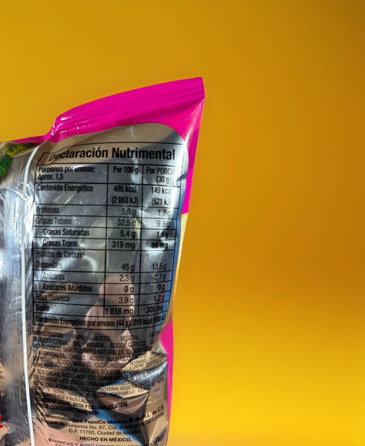 Sabritas Mexican Chips 6- Pack Habanero Flavor Spicy Habanero