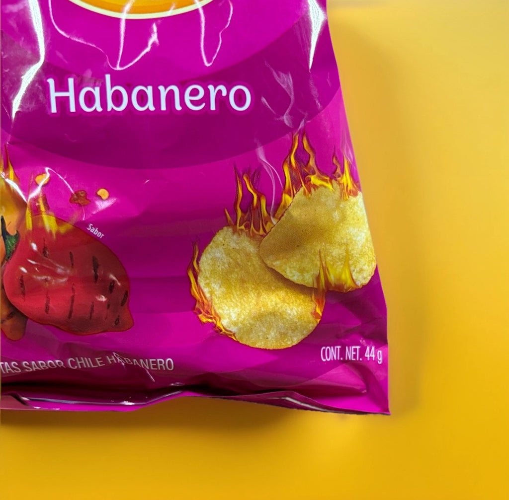 Sabritas Mexican Chips 6- Pack Habanero Flavor Spicy Habanero