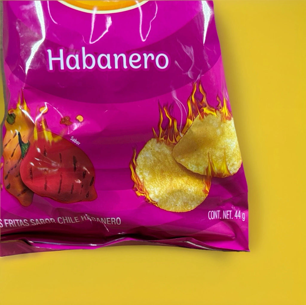 Sabritas Mexican Chips 6- Pack Habanero Flavor Spicy Habanero