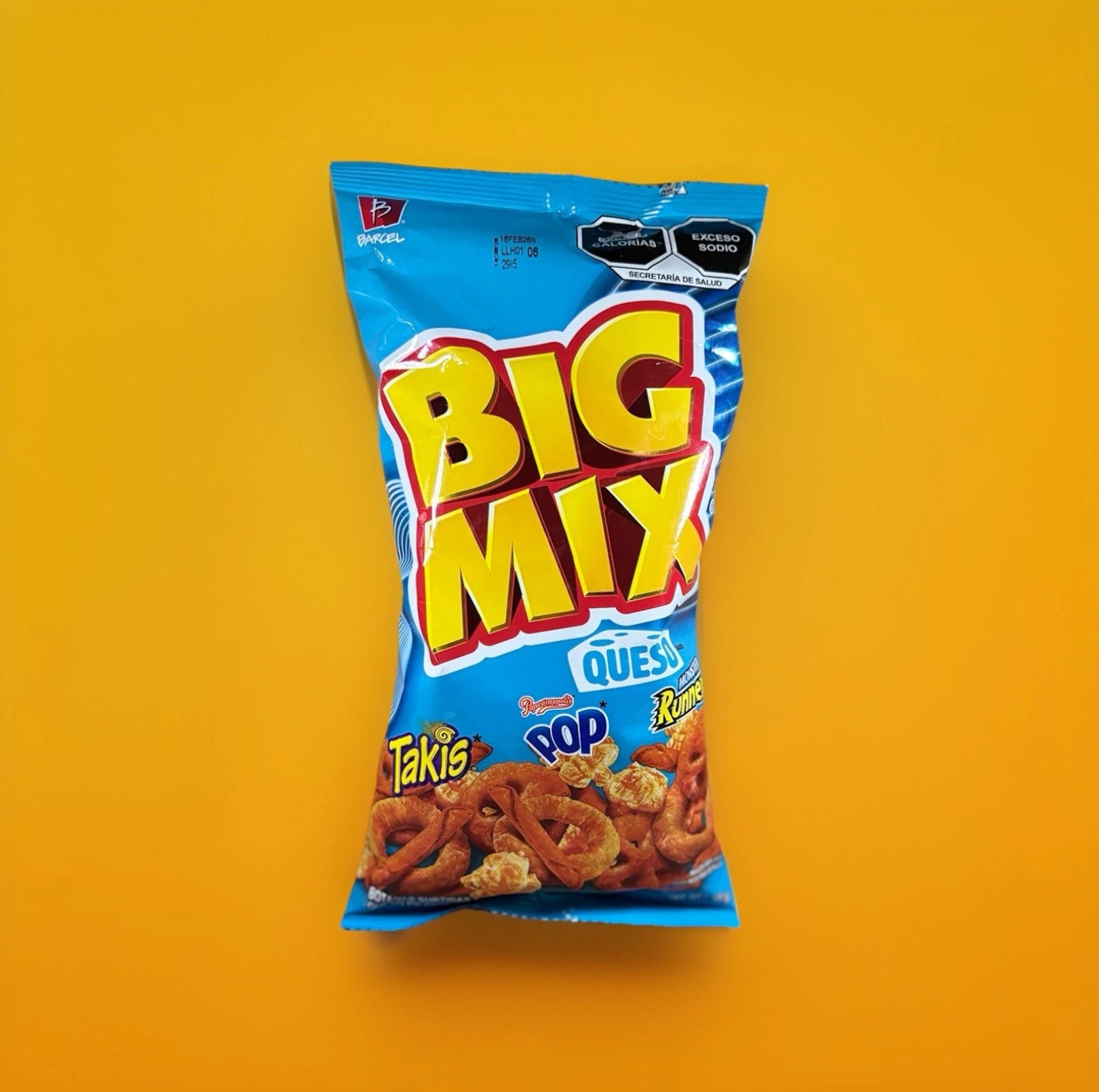 6-Pk Mexican Chips Big Mix Chips Barcel Cheese / Queso Flavored (80g) Bags