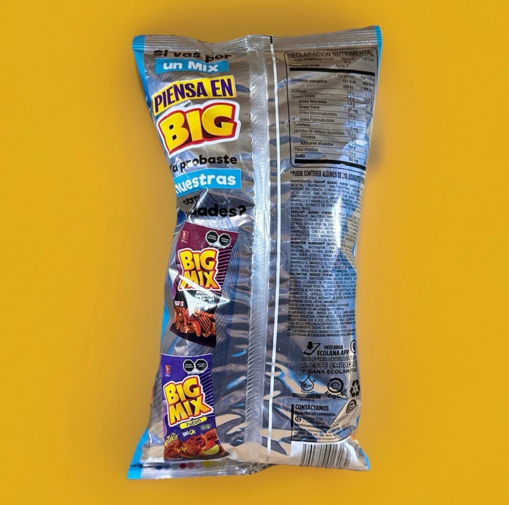 6-Pk Mexican Chips Big Mix Chips Barcel Cheese / Queso Flavored (80g) Bags